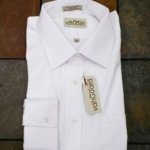Two VanGuard White Men's Shirt Size 17-34/35